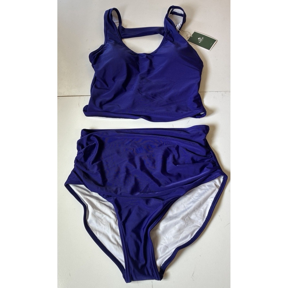 EOMANIE Women Purple Two-Piece High-Waisted Bikini Swimsuit Set Size Small NWT
